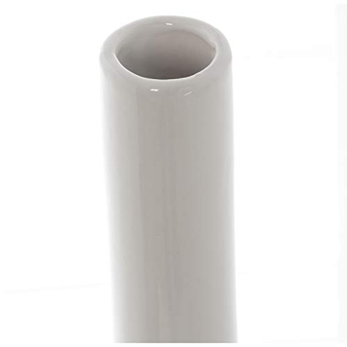 Vase en céramique blanche de 43cm pour décoration intérieure épurée