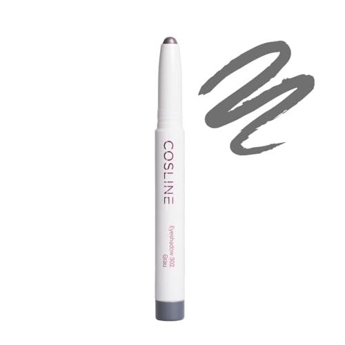 COSLINE Eyeshadow, Grau, Lidschattenstift, Langanhaltende Formel, Wischfest, Stick mit cremiger Textur, Matt, Made in Germany