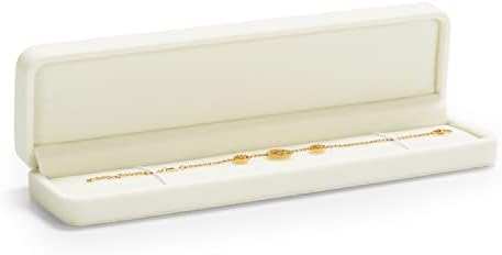 Oirlv Terciopelo Blanco Caja para Colgante,Caja para Collar,Neckl...
