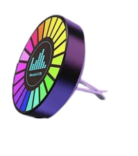 Image of Car LED Air freshener. Multicolor led. Various mode selection to match your music selection. Comes with vent holder, desktop and magnetic plate. Enhance your car's ambiance or desktop appeal.