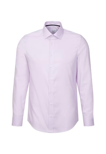Seidensticker Herren Slim Fit Langarm Kragen Hemd, Flieder, 46 Seidensticker Herren Slim Fit Langarm Kragen Hemd, Flieder, 46
