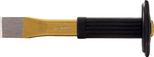 KS Tools 162.0113 Scalpello Piatto per Meccanica con Impugnatura di Protezione, 250 mm, Ovale