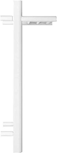 Toallero eléctrico blanco de pared con enchufe y cableado para secar ropa en baño 7