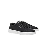 Lacoste Men's Courtderby Sneaker, Black & White, 8.5