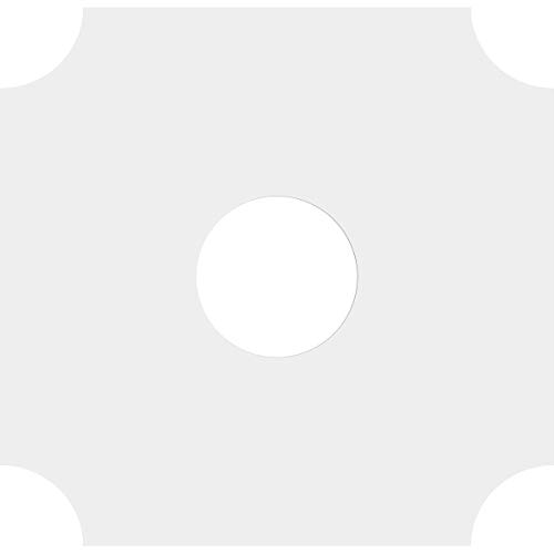 Image of Ekena Millwork CMP16LE-05000 Locke Architectural Grade PVC Contemporary Urethane Ceiling Medallions 16 inchOD x 5 inchID x 9 1 /2 inchC x 1 inchP