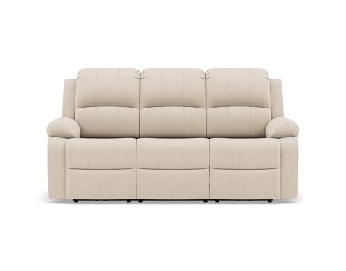 Bestmobilier - Armand - Canapé 3 Places Relax électrique en Velours côtelé, Beige