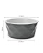 lionto Futternapf aus Keramik mit rutschfestem Silkonboden, 350 ml, Hundenapf aus robustem & geruchsneutralem Material, leicht zu reinigen, ergonomisches Design, Wassernapf für Hunde&Katzen, grau