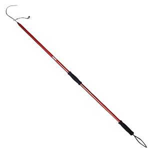 Aluminum Fish Gaff with Sharp Stainless Steel Fishing Hook Lightweight Pole with Ergonomic Grips and Lanyard