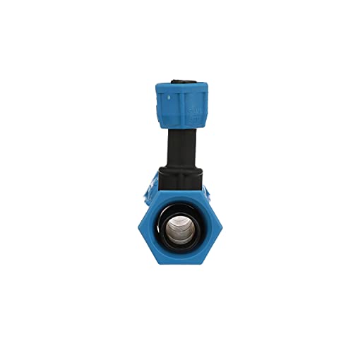 Watts AT34 ANKA Series High Pressure Poly-Pipe Tee, 3/4" X 3/4" X 3/4" Black Fitting w/ Blue Tapered Nut Seals, High Grade Glass Fiber Reinforced Nylon, Agriculture & Irrigation