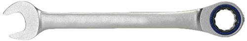 SW-Stahl S1595-27 Llave de Estrella y de Trinquete con Boca de Tenedor | Llave inglesa combinada con función de trinquete integrada para tuercas de 27 mm y uso profesional en mecánica