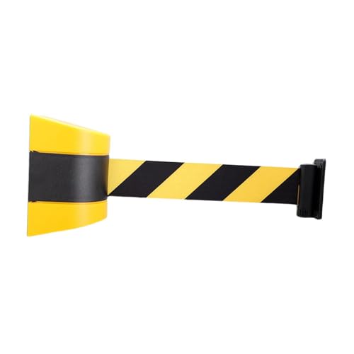 Barrera de pared retráctil para zonas de alto tráfico con cinta amarilla 3m
