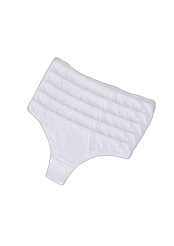 Kit Com 5 Calcinhas Básicas Em Algodão Com Elastano - Branco XG