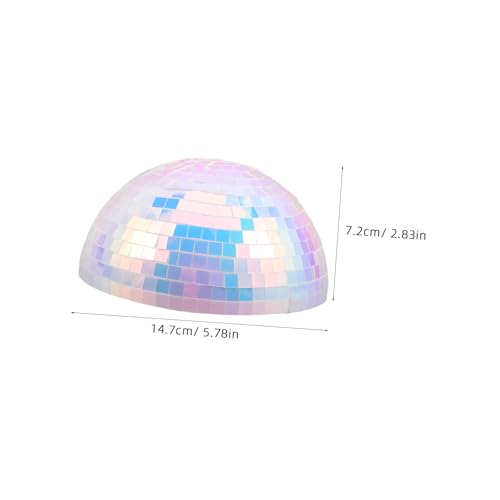 Bola espejada hemisférica ARTIBETTER de 15 cm, adorno reflectante para bodas, fiestas, Año Nuevo y escenarios de club miniatura 2