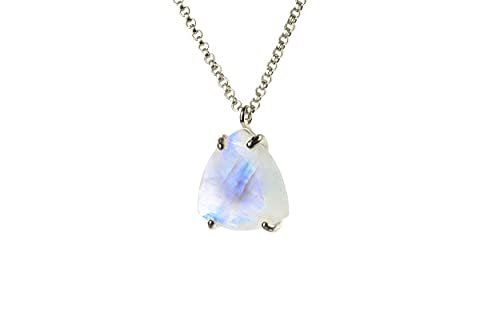 Collier Pierre de Lune Luminescente Argent Sterling Anti-Ternissement pour Femme