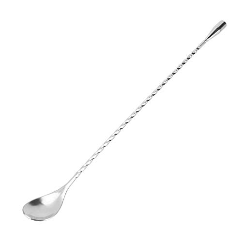 Shoplice Cucchiaio da Bar in Acciaio Inossidabile da 12"con Manico Lungo, Collo a Spirale, Cucchiaio per miscelare per stoviglie, Cucina, Bicchieri Alti per Shaker