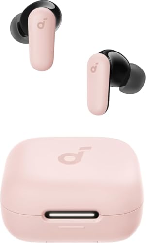 Image of Soundcore P30i by Anker Noise Cancelling Earbuds, Strong and Smart Noise Cancelling, Powerful Bass, 45H Playtime, 2-in-1 Case and Phone Stand, IP54, Wireless Earbuds, Bluetooth 5.4 (Pink)