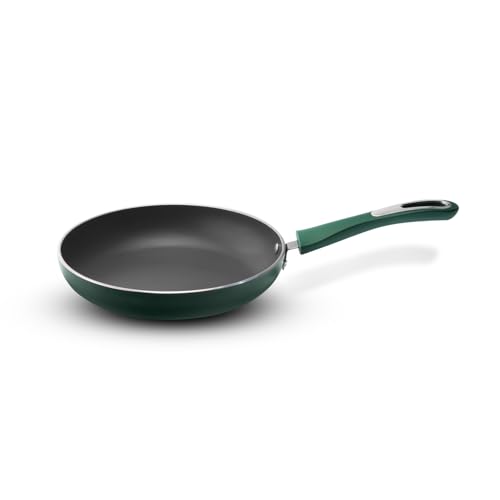 Image of VAYA Hautechef Non-Stick Frypan 24cm, Has Non Stick Coating, 3-Layer ILAG Swiss Coating, PFOA-Free, Induction Friendly, with Soft-Touch Matching Handle, Color - Green