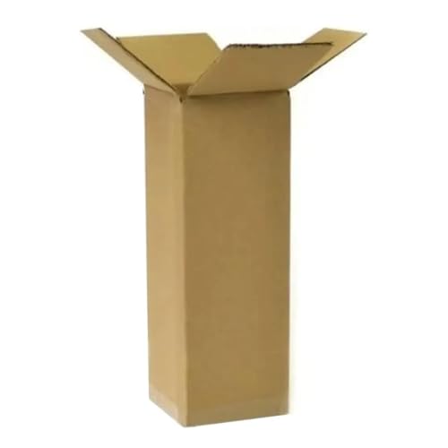 Della Papelaria Caixa de Papelão Marrom para Mudança e Envios, 15x15x80 cm, 5 Unidades, Ideal para Correios Sedex e PAC