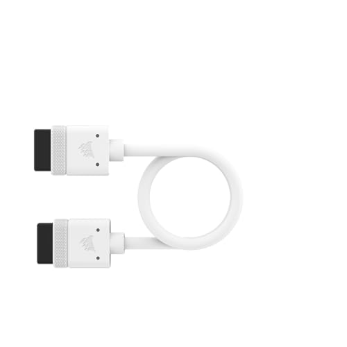 Corsair iCUE LINK Cables - 2x 200mm Straight - White, 7.874 inches (length), 5mm (diameter) - Image 3