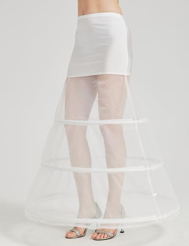 Image of BEAUTELICATE A-line Full Gown Floor-Length Bridal Dress Gown Slip Petticoat
