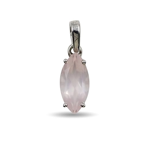 Pendentif en onyx vert et quartz rose pour femme en argent 925