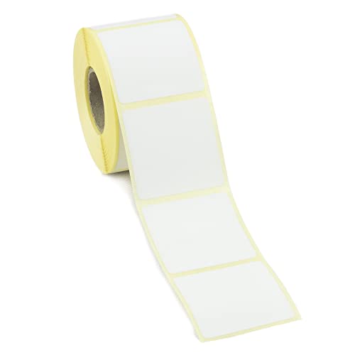 Label Metrics 1000 38mm x 38mm White Labels Semi Gloss, for Thermal Transfer Printing. Zebra Type Printer Labels.