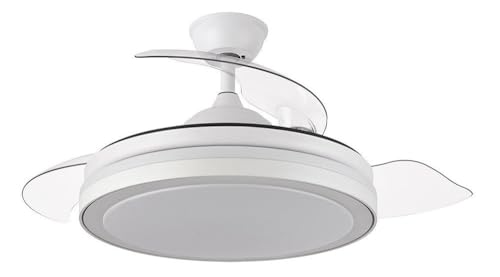 FABRILAMP Ventilador ESPARTA DC 72W, 6120 lm, 3 aspas, 110º, 3 colores, con control remoto, temporizador y función memoria, ideal para refrigerar espacios.