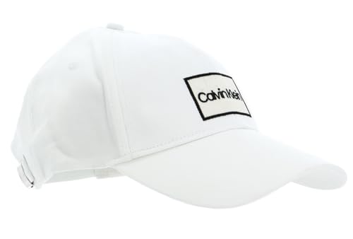 Calvin Klein Organza Patch Cap blanc pour un style minimaliste