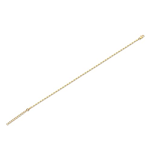 PAVOI 14K Gold Plated Charm Link Flat Gold Anklets for Women