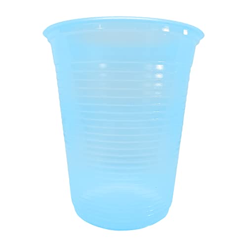 Copo Descartável Azul Neon de Festa - 200ml - 50 Unidades