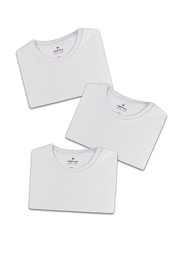 Kit Com 3 Camisetas Hering Femininas Básicas - 1 Preta, 1 Branca, 1 Cinza, Branco, Tamanho P