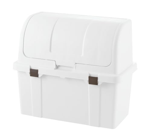 ���O�p �ӂ��t �S�~�� ���ʃX�g�b�J�[ �g���b�V���R���e�i �z���C�g 220L 2���� �d�ؕt�� ��^ ���[ �O�u�� �ꎞ�u�� ���ݑ� �ۊ� ������� 001585 [���s�A���i]