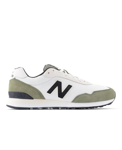 New Balance Men's 515 V3 Sneaker, White/Dark Olivine, 8.5