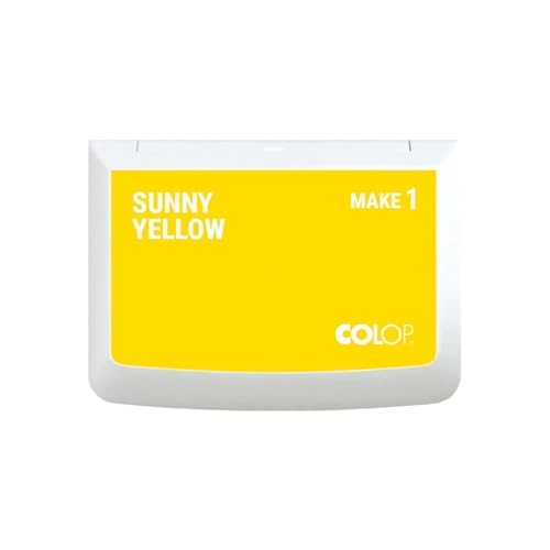 COLOP MAKE 1 Stempelkissen, sunny yellow, 50 x 90 mm, Kissen für traditionelle Handstempel und Kreativstempel