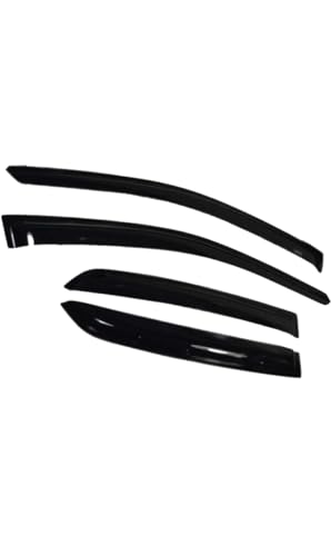 Image of Car Rain Wind Door Visor Non Breakable Deflector(Set of 4, Black) (Maruti Suzuki Zen Estilo)