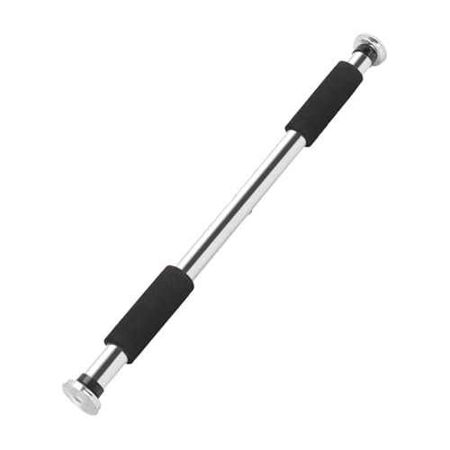 Almencla チンアップバー ドアウェイ 懸垂バー ネジ不要 調節可能 筋力トレーニング 滑り止め 壁掛け ワークアウトバー 水平バー, ブラック&ホワイトバー