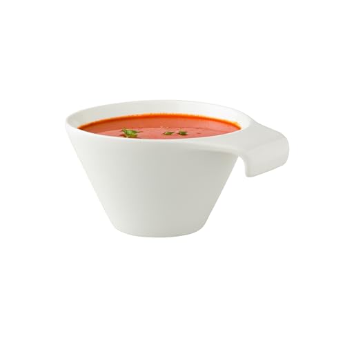 palmer Royal Ivory Suppentassen - 6er-Set - Porzellan - Ø 12,4 cm, 30 cl - natürliches weiß, glänzend, moderne Form - für Suppen, Dessert oder als Obstschale - schräg stapelbar, spülmaschinenfest