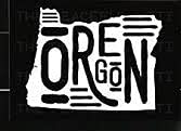 Oregon State Decal | Made in USA by Stick This! | Sticker for Car or Truck Windows, Laptop, Water Bottle, Tablets etc. | 4.75" x 3.5" | (White)