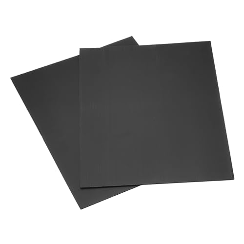 QUARKZMAN 2 Stk Wellpappe Kunststoffplatte 4mm Schwarze Wellpappe Kunststoffplatten 25 x 25 cm Leere Wasserdichte Hofschilder Für DIY Basteln Wegweiser Partydekoration