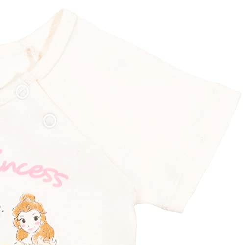 Disney Princess Aurora Cinderella Belle Newborn Baby Girls 3 Piece Outfit Set: Bodysuit Tutu Headband White 0-3 Months #TOP6