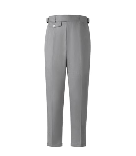 SOLOVEDRESS Men's Summer Linen Pants Casual Fit Dress Pants Lightweight Slacks Beach Trousers3