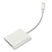 Operitacx Lettore Schede Usb-c Tipo-c Adattatore Doppio Slot Memoria e Compatibile Otg per Computer e Smartphone Trasferimento Dati Veloce Materiale Abs Resistente immagine