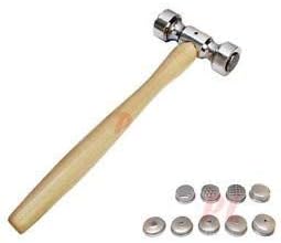 9 in 1 Interchangeable Heads Jeweler Hammer Jewelry Making Tool Texturing