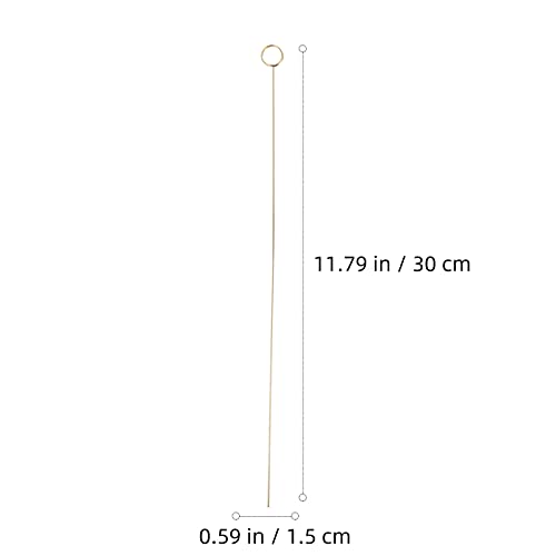 ULTNICE 50 peças de suporte de cartão redondo de anel dourado prendedores de palhetas florais para f