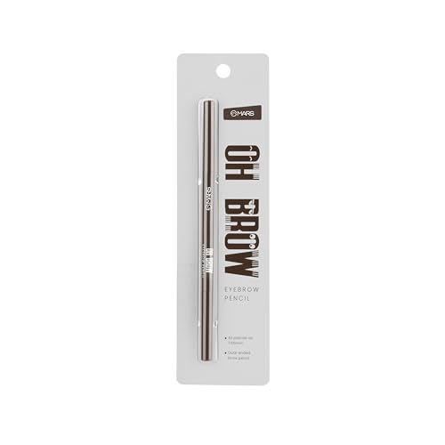 Image of MARS OH Brow Eyebrow Pencil | Micro Precision Retractable with a Spoolie | Highly Pigmented | Smudge Proof & Water Resistance | Long-Lasting | Lightweight Eyebrow Pencil (0.1 gm) (Brown)