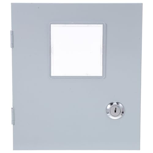 ELAYARD Caja para Medidor Eléctrico sin Fondo 155x180x100 Mm Caja de Hierro Resistente Intemperie Cubierta Transparente para Exterior del Medidor Eléctrico para Instalación Superficial