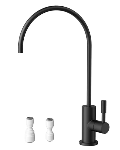 Poveta Rubinetto per Acqua Potabile, Rubinetto Lavello Cucina Nero, Miscelatore Cucina in Acciaio...