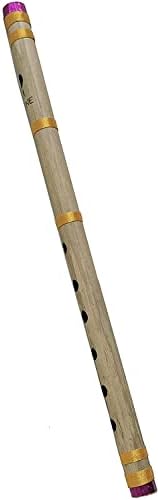 Kunal 16 inch Bamboo Bansuri Flute A Key 7 Holes Fipple Woodwind Clarinet Bamboo Quena Flute Indian Musical Instrument Krishna Flute Birthday Gift Mens Women Kids