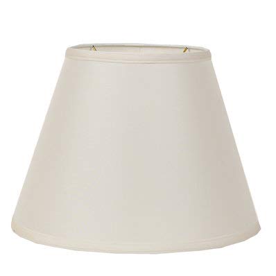 Upgradelights Eggshell Silk 12 Inch Empire Washer Fitter Lampshade Replacement (6 Inch Top X 12 Inch Bottom X 8 Inch Height)