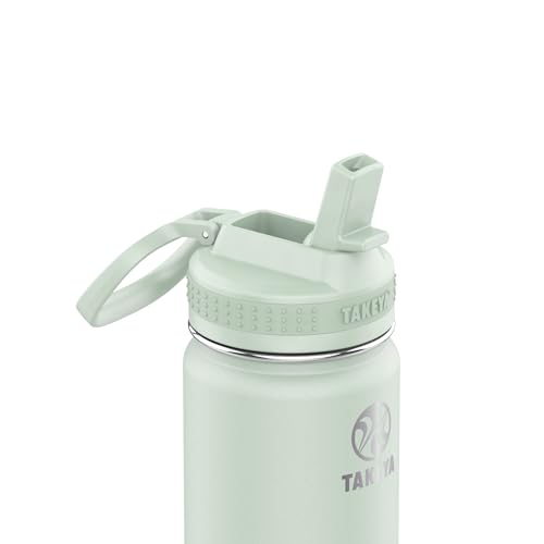 Image of Takeya 22 oz Actives Stainless Steel Water Bottle with Straw Lid - Leakproof, Double-Wall Insulated, Keeps Drinks Cold 24 hrs /Hot 12 hrs, BPA-Free, Powder-Coated, Gym & Travel, Fresh Mint